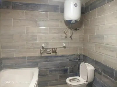 a bathroom with a toilet and a bath tub at Aswan Nile view palace in Naj‘ al ‘Amrāb