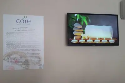 a picture of a piece of cake on a wall at A Superb Studio Apartment in Hurghada