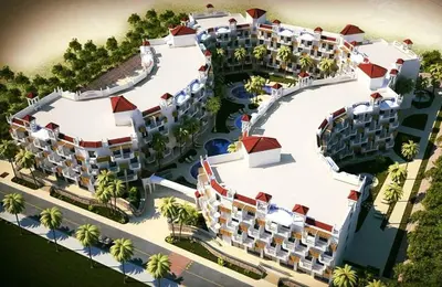 an aerial view of a resort complex at ستوديو كومباوند طيبة فيو in Hurghada