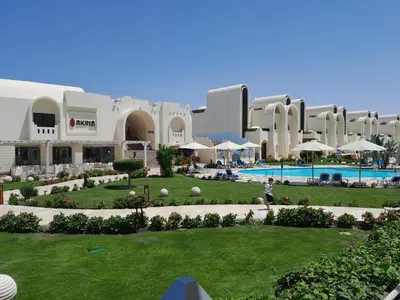 a view of the exterior of a resort at Buki-Gravity-Homes, Ap No2, seaview , HEATED pool, 5 star resort Gravity Sahl Hasheesh-FOR GUESTS WITH NONEGYPTIAN PASSPORTS in Hurghada