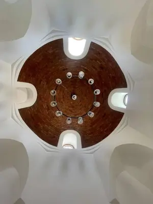 a ceiling in a building with a clock on it at Spacious Villa with private pool-Gouna in Hurghada