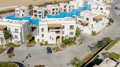 an overhead view of a city with white houses at Makadi Heights Elite Worldwide Residences - Hurghada, Egypt in Hurghada