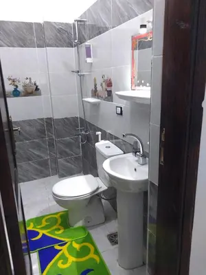 a bathroom with a toilet and a sink at Magic Place Luxor in Luxor