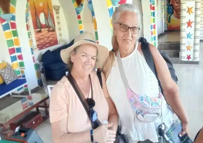 a man and a woman standing next to each other at Alara Hostel 