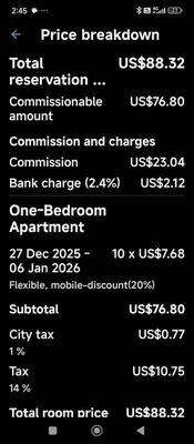 a screenshot of a list of the number of crimes at Sheraton Plaza Marina Blast 2 bedroom 2 bathroom in Hurghada
