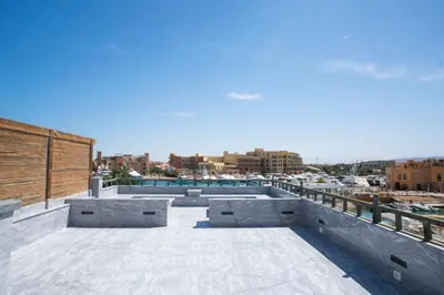 a skate park on the roof of a building at MB1-1-104 in Hurghada