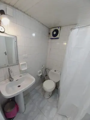 a bathroom with a white toilet and a sink at Merry Land Hotel & Roof Top Nile Restaurant Luxor in Luxor