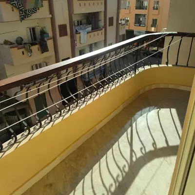a bridge over a walkway in a building at Hurghada City Apartment 3 in Hurghada
