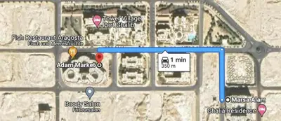a map of the approximate location at FeWo Port Ghalib in Port Ghalib