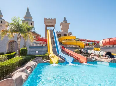 a water slide at the disneyland resort at Serenity Alma Heights - Ex Serenity Fun City in Hurghada