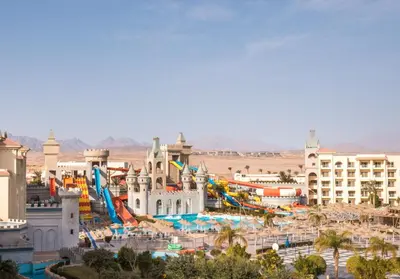 a view of a resort with a water park at Serenity Alma Heights - Ex Serenity Fun City in Hurghada