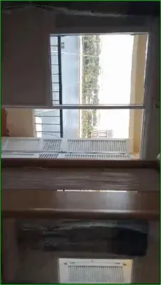 a view of a window in a kitchen at 