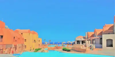 a rendering of a resort with a swimming pool at Rohanou Beach Resort in Quseir