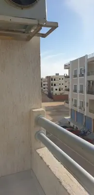 a view from the balcony of an apartment building at Studio In sky el Gandoul compound in Hurghada