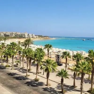 Velký apartmán 50 m od pláže s přístupem zdarma- Sahl Hasheesh Hurghada resort Andalusie