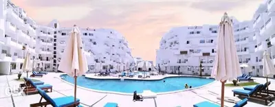 a rendering of a swimming pool in front of a building at Tiba View in Hurghada