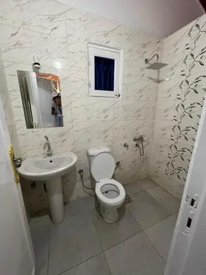 a bathroom with a toilet and a sink at Julia House in Luxor