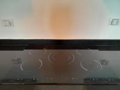 a close up of the top of an oven at Sea view apartment 09 , in city center in front off the sea 09 in Hurghada