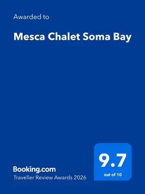 a screenshot of a megascha chalk somara bay text box at Mesca Chalet Soma Bay in Hurghada