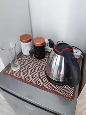 a tea kettle sitting on top of a counter at Aqua Palms Resort Hurghada in Hurghada