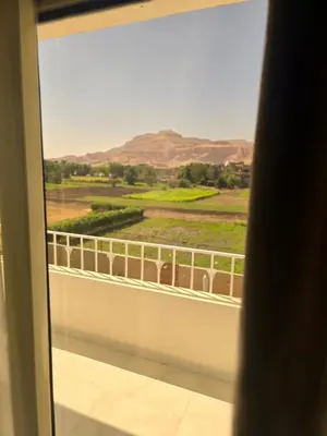 a view from the window of a balcony with a view at siriuspalaceluxor in Al Karnak