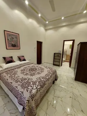 a large bedroom with a bed and a mirror at Carter Guesthouse Luxor 1 in ‘Ezbet Abu Ḥabashi