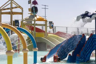 a water slide in a water park at Aldiana Club Naga Bay in Hurghada