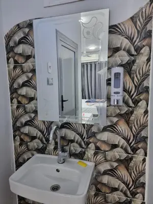 a bathroom with a sink and a mirror at PANORAMIC BABA DOoL in Aswan