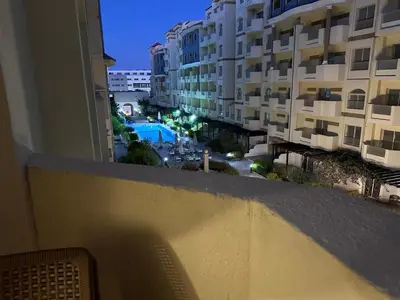 a view from the balcony of a building at Florenza khamsin Apartment in Hurghada