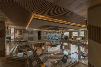 a rendering of the lobby of a building at Five Stars Nile Cruise from Luxor to Aswan 4 nights in Aswan