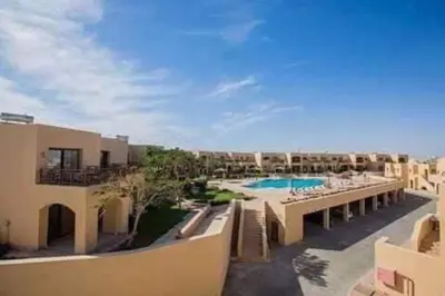 a view of a resort with a swimming pool at The view in Hurghada