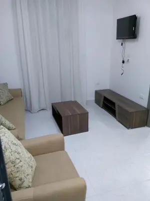 a living room with a couch and a tv at Dody apartments rent services in Luxor