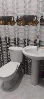 a bathroom with a toilet and a sink at Rozan Guest house Aswan in Jazīrat Aswān