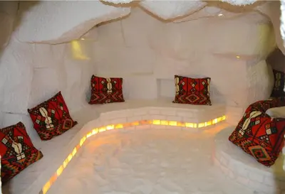 a iguana themed room with a pool in a house at Beachfront Boho Style apartment in Fanadir Bay in Hurghada