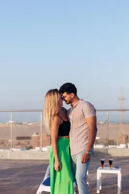 a man and a woman standing next to each other at Sky Star Hotel free shuttle to Hurghada City Center in Hurghada