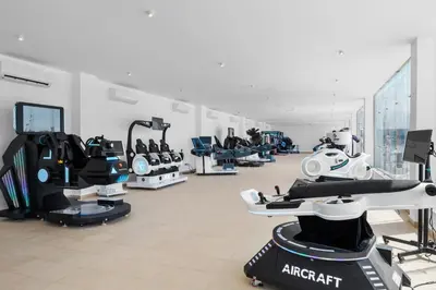 a gym with many exercise equipment in a room at Albatros Makadi Resort - 24 HRS All Inclusive in Hurghada