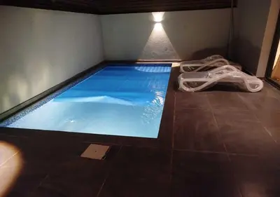 a small swimming pool in a room at Apartment 3 Bedrooms Bali BR C1-D with Private Pool at Bali in Hurghada
