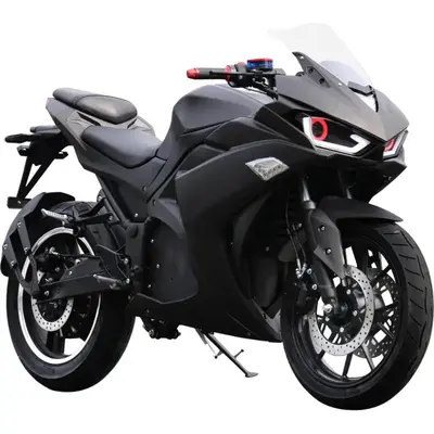 a black motorcycle parked on a white background at قنا الحجيرات in Ad Dayr ash Sharqī
