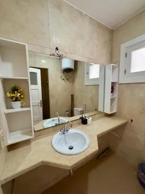 a bathroom with a sink and a large mirror at G20-1-5 El golf in Hurghada