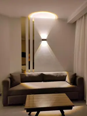 a living room with a couch and a light at Scandic resort hurghada in Hurghada