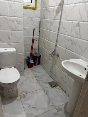 a bathroom with a toilet and a sink at البلكان بيتش ريزورت Balkan Beach Resor in Hurghada