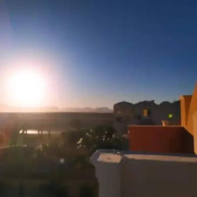 One bedroom flat with large terrace in a villa with swimming pool