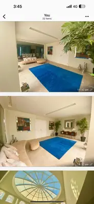 a collage of two pictures of a swimming pool at Abu Tig Marnia El Gouna MB04 in Hurghada