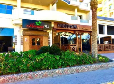 a restaurant in front of a hotel at Florenza Khamsin Hurghada in Hurghada