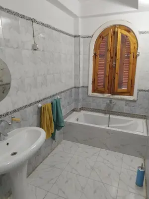 a bathroom with a tub and a sink and a bath tub at Gabawy Garden in ‘Ezbet Abu Ḥabashi