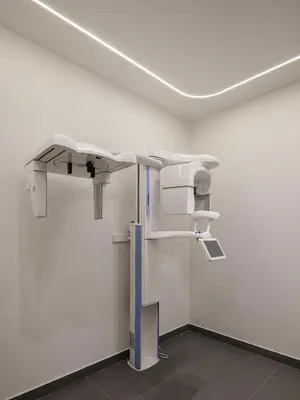 a hospital room with a white dental machine at MGM Wellness Retreat in Aswan