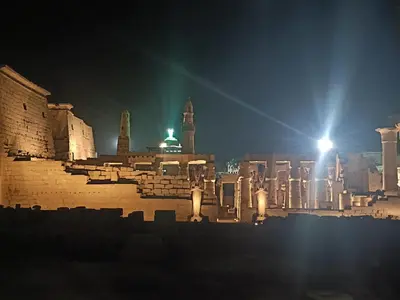a view of a city at night at Jamaica Dream in Luxor