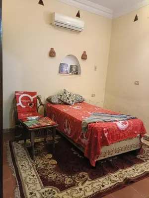 a bedroom with a bed and a chair in a room at Jamaica Dream in Luxor