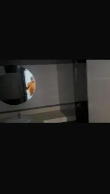 a view of a bathroom with a mirror at 1 bedroom apartment hurghada in Hurghada