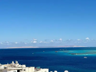 a view of a large body of water at Palm View Paradise-Downtown Hurghada in Hurghada